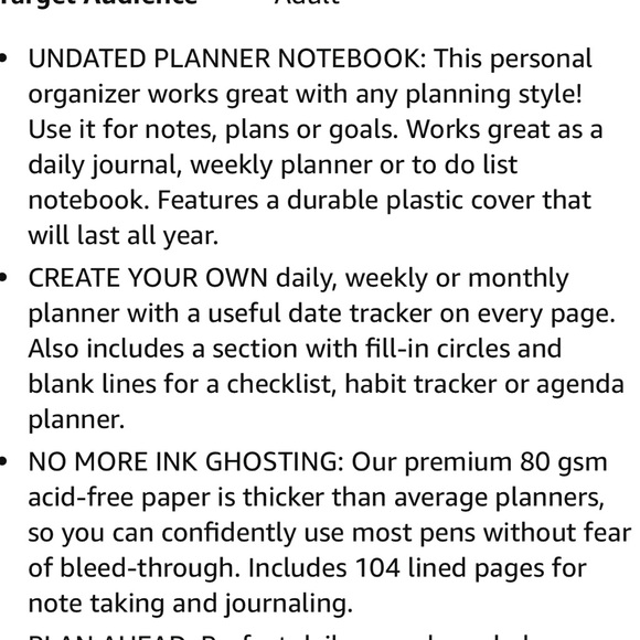 undated planner notebook - Picture 6 of 6